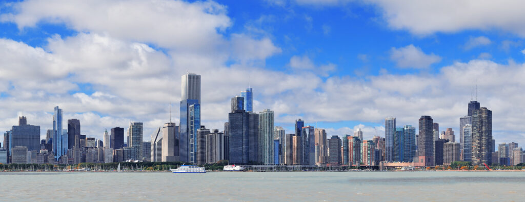 chicago city urban skyline panorama